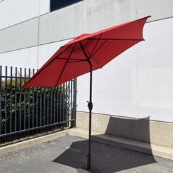 Patio Umbrella, 9 FT Tilt Crank Outdoor Market Umbrella, Multiple Colors Available, Base Sold Separately 