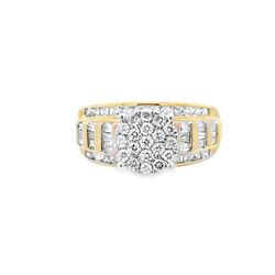 10K Cinderalla Ring with 1 CTW Diamonds