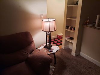 Loveseat end tables and lamps