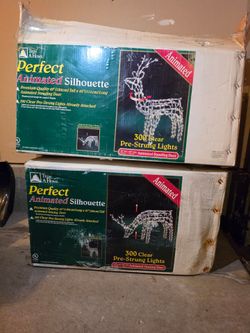 Trim A Home Animated Silhouette Deer Set of 2