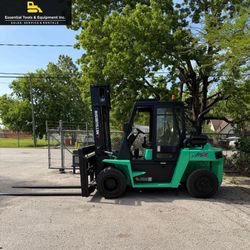 2012 Mitsubishi FD70 Forklift 15,500 lbs Diesel 2-Stage Pneumatic Dually Cab