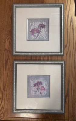 Set of 2 12x12 Framed Art 