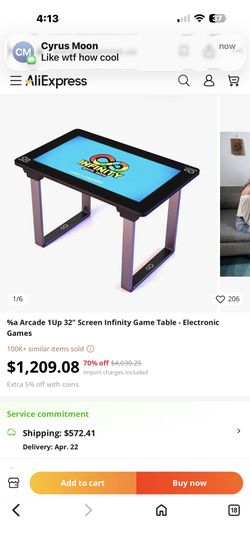 arcade infinity one up game with stand