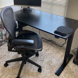 Herman Millar Chair(2A) + Electrical Standing Desk + Mouse Pad