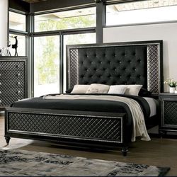 Brand New Metallic Gray 4pc Queen Bedroom Set. (Eastern And California Available)