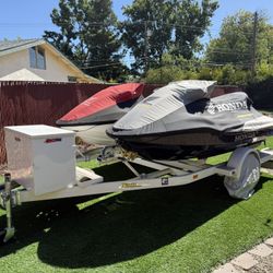 Honda Aquatrax Turbo Skis And Trailer OEM & Low Hr 