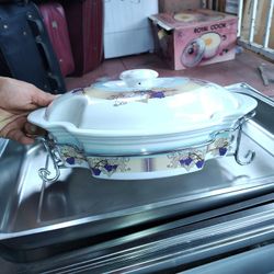 Oval Casserole With Lid And Rack