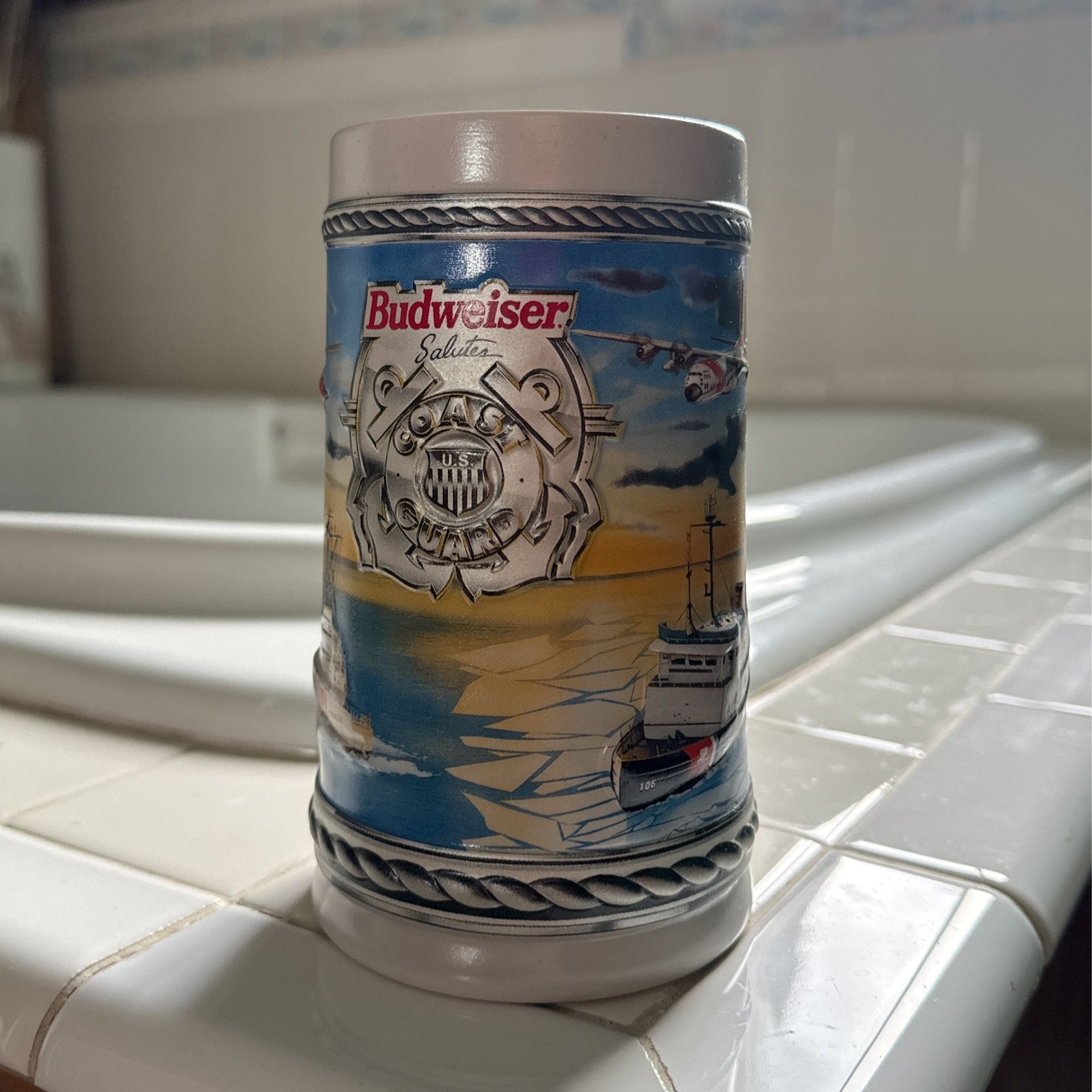 Budweiser Salutes the Coast Guard Stein CS294 Miltary Series