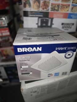 Broan Envent Series Aew110 Bathroon Vent Fan New In Box Ventilation fan.