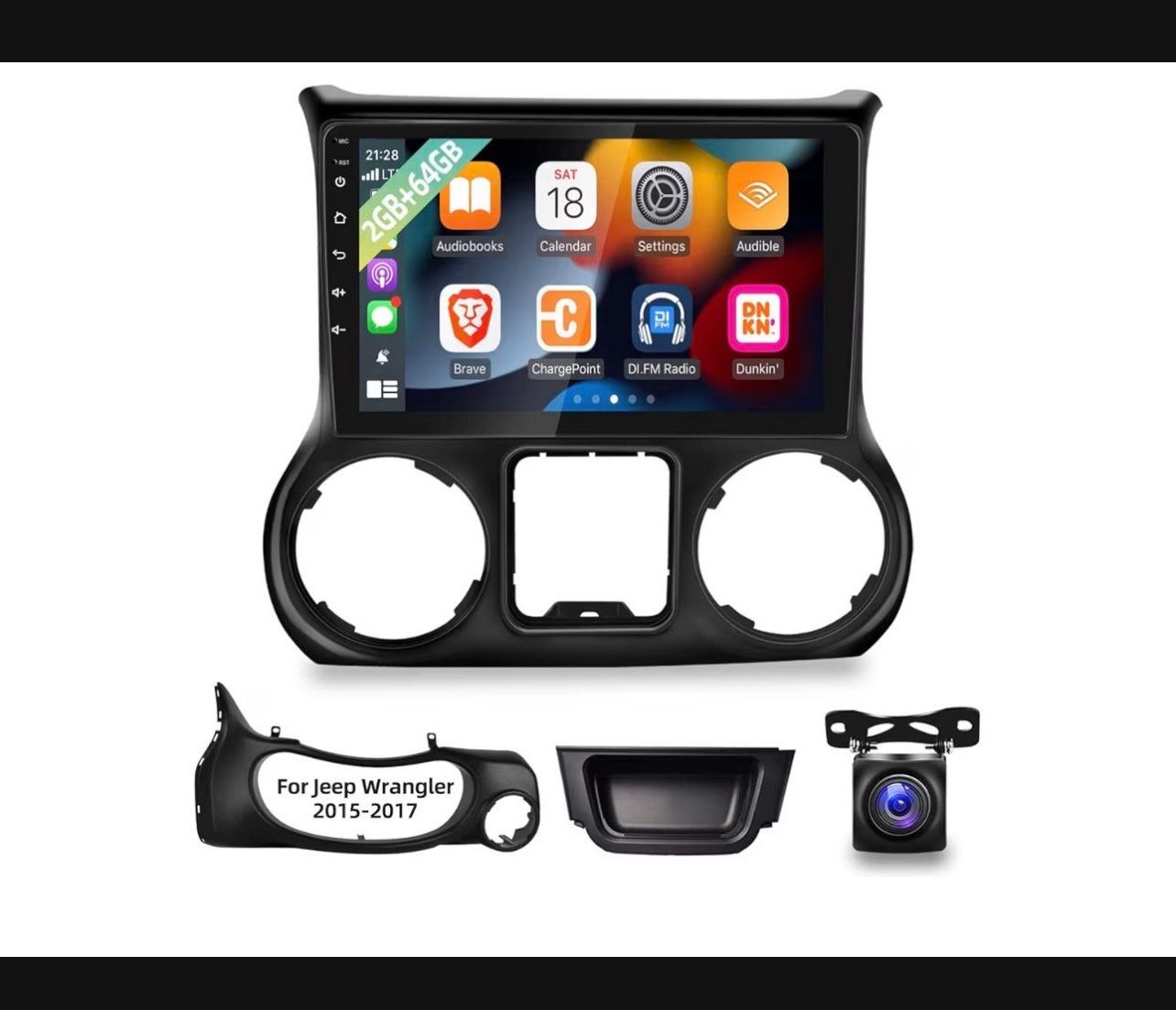 New in the box Android 13 Carplay Car Stereo GPS Navi Radio 10.1&#34; Fits Jeep Wrangler JK 15-17 (D240)