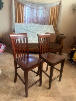 6 real cherry wood dining chairs