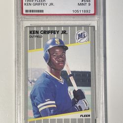 1989 Fleer Ken Griffey Jr Rookie Card  PSA 9