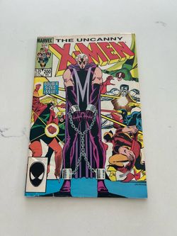 Uncanny X-Men #200 - Marvel Comic Magneto Becomes Headmaster of Xavier's Academy, Low Grade VG-  Heavy wear, tanning, creasing