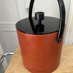 ce Bucket - Morgan Designs Bucket Brigade Faux Leather  Lucite Handle