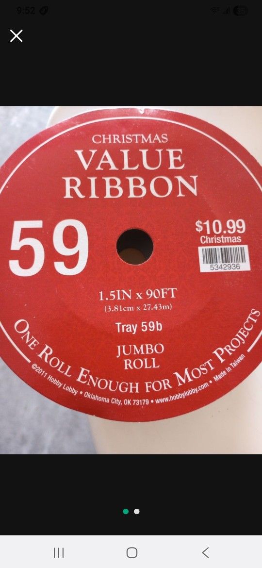 Christmas Value Ribbon (SILVER)