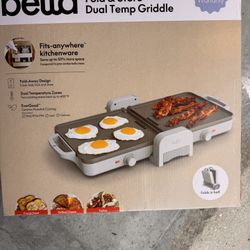 Griddle Bella 10x20 Fold And Store Griddle Non Toxic, Ceramic Coating, Oatmilk