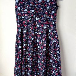 Floral Print Dress, Small 