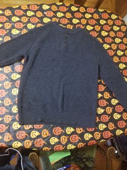 Eddie Bauer XL Sweater, 1/4 inch Button Down, Dark Grey, Excellent Shape, $20/OBO