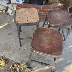 Heavy Duty Metal Stools (set)