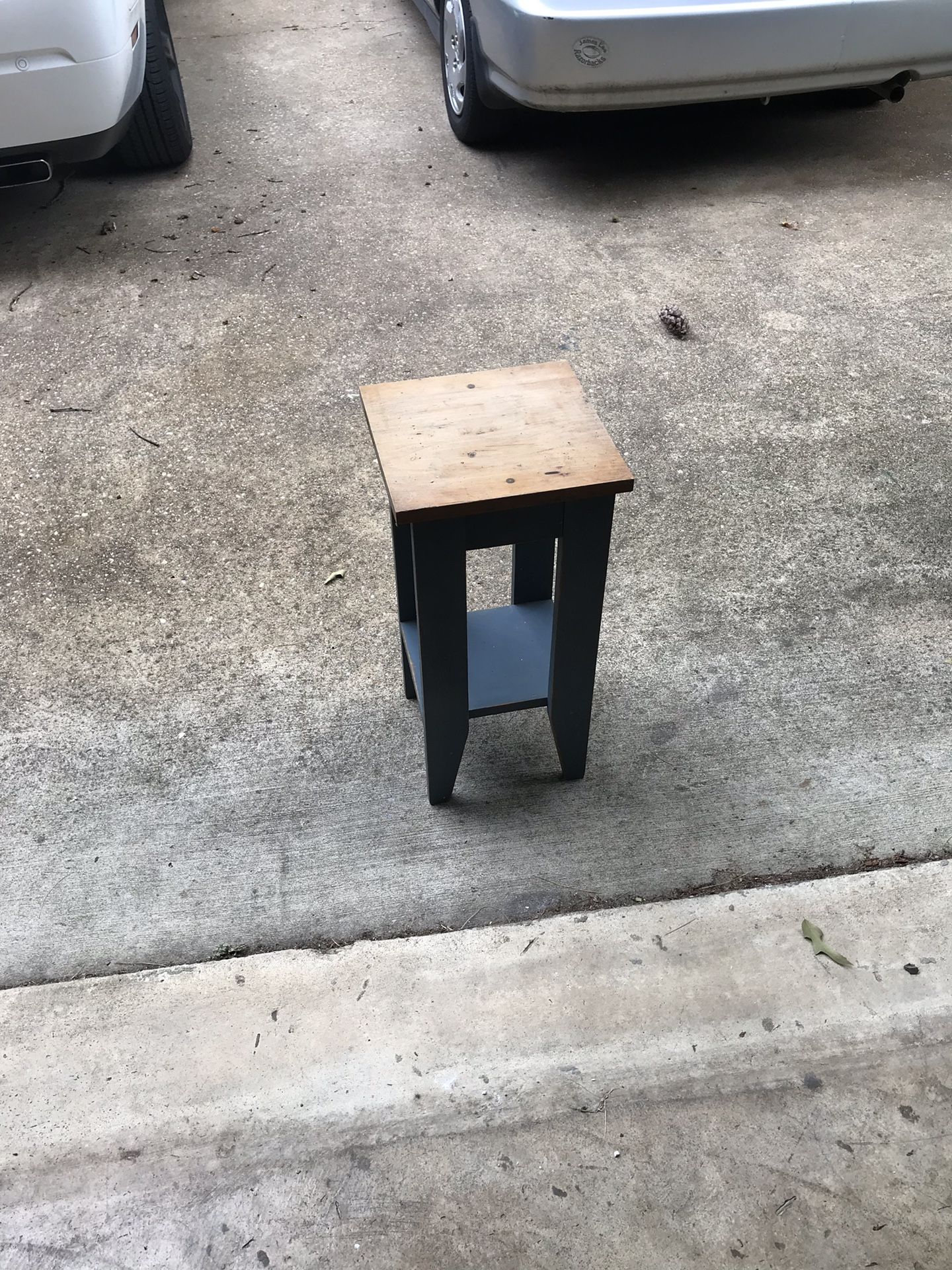 Small wood side table
