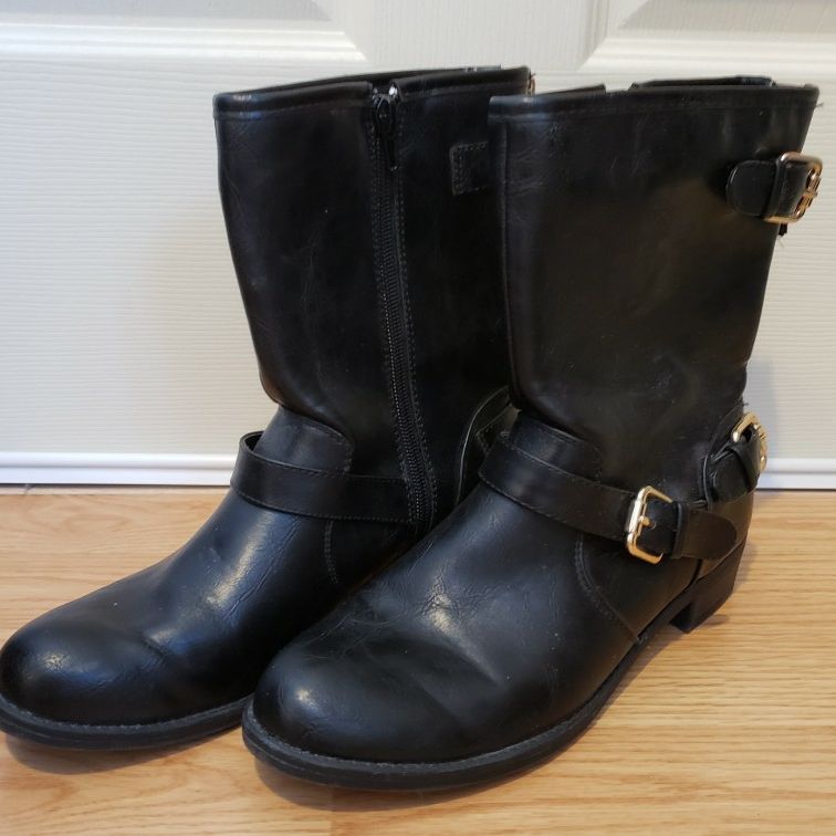 Unisa Black Motorcycle Boots