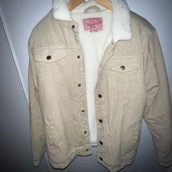 Tan Corduroy Sherpa Jacket