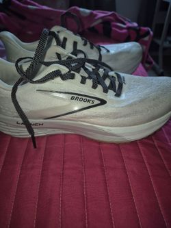 Brooks White Running Shoes with Black Accents