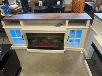 New, 70”TV stand With Fireplace( Already Assembled