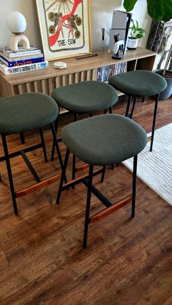 Green Stools - Set of 4 - 25in height