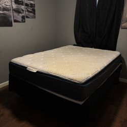 Queen Size Bed, Box Spring, & Bed Frame
