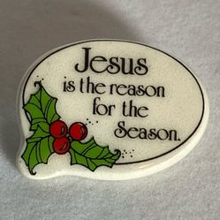 Christmas Religious Jesus Is The Reason For The Season Tack Pin Brooch Jewelry