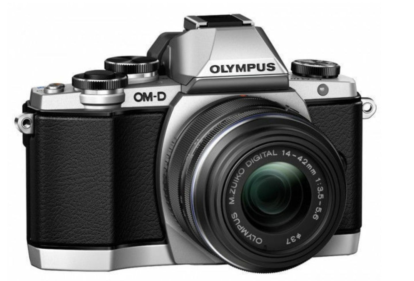 Olympus OM-D E-M10 16.0 MP Digital Camera -Silver with 45mm Lens & 14-42mm Lens