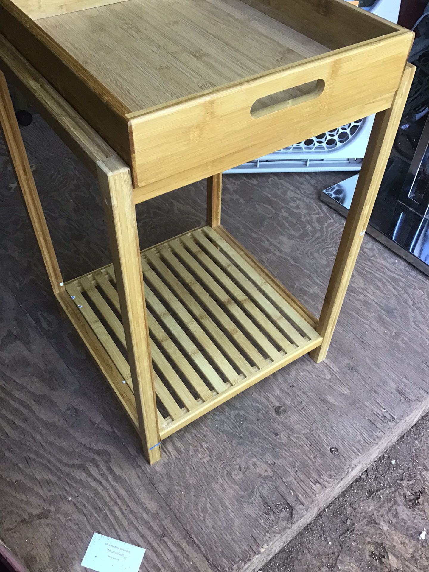 A Bamboo Stand With A Breakfast Tray Its 26 Inches Tall 16 Inches Wide And 16 Inches Deep