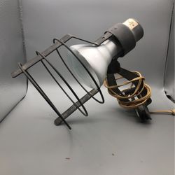 Vintage Portable Heat Lamp Caged Therapeutic Sun Lamp - working lamp