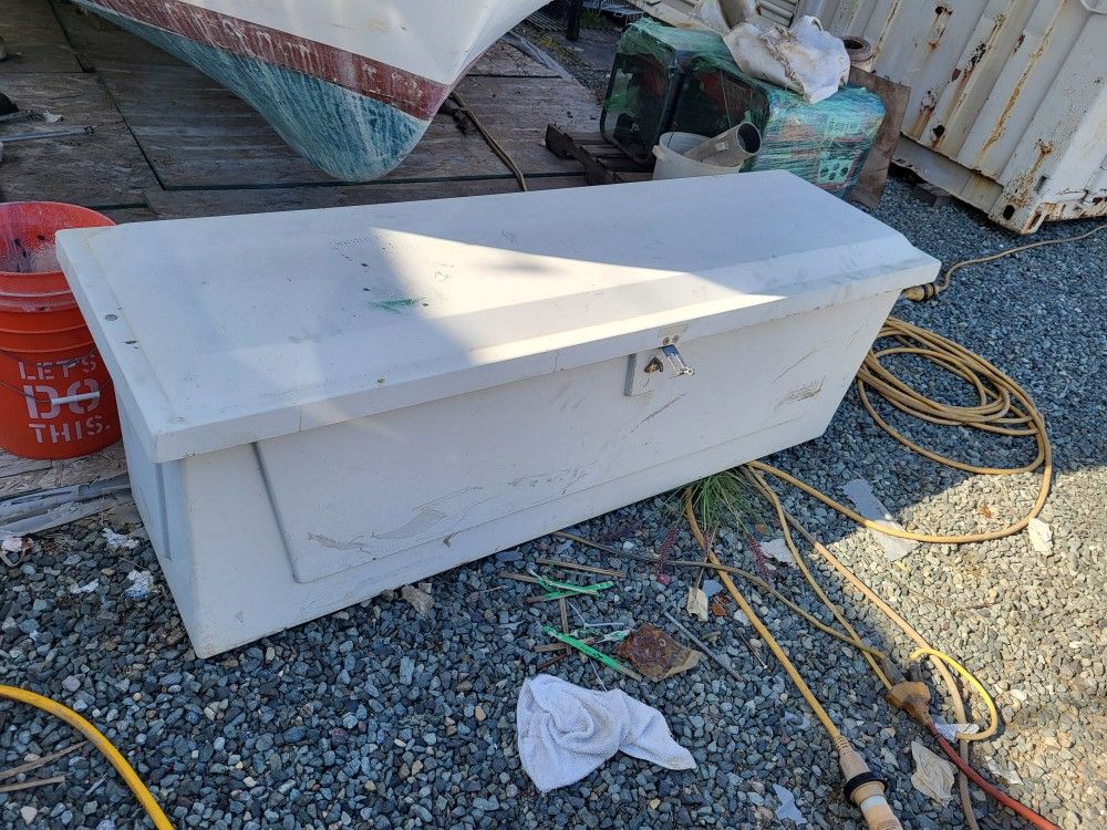 Fiberglass boat storage box