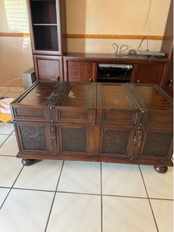 Solid Wood Entertainment Center / Wall Unit