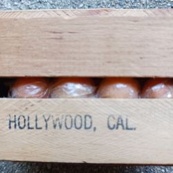 Vintage Hollywood, California Souvenir Joke Gag Miniature Orange Crate 