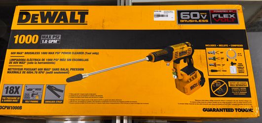 DEWALT Cordless Pressure Washers 1000-PSI 1.0-GPM FLEXVOLT 60V MAX (Tool Only)