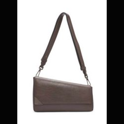 Calvin Klein Brown Basalt Asymmetrical Convertible Crossbody Bag NWOT