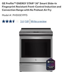 GE Profile ENERGY STAR® 30 IN Induction and Convection Range 