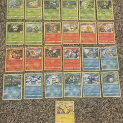 Pokemon 25th Anniversary Pikachu Stamped Non Holo Set Of 25