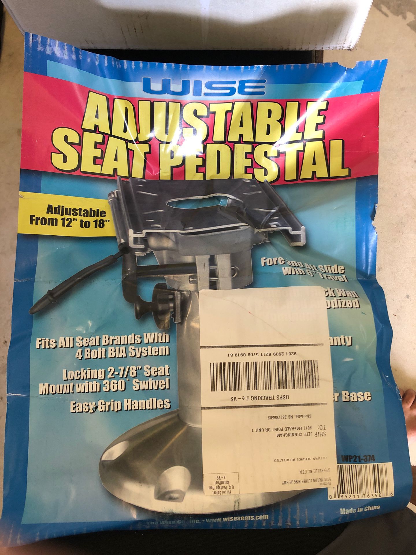 Brand new adjustable seat pedestal!