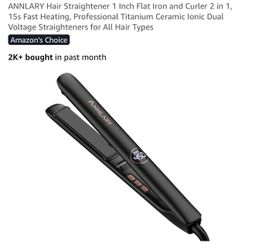 New hair straightener iron 2 in 1