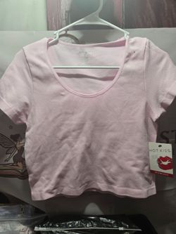 Hot Kiss Seamless Pink Crop Top Size:L