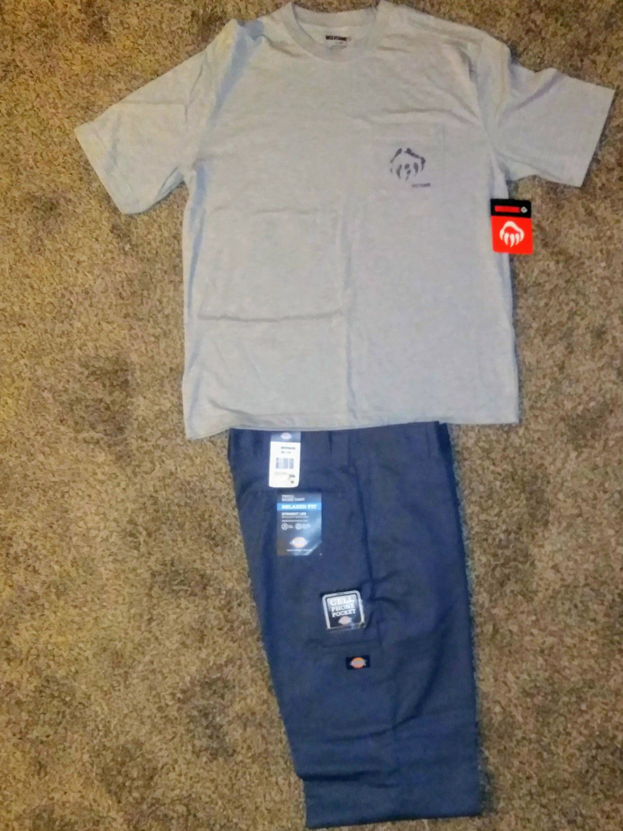Brand new pants 36 x34 and T-shirt Large Z. $30 for both