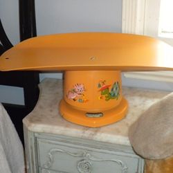 Vintage Brearley BABY SCALE Unisex Nursery TANGERINE Kitten and Turtle