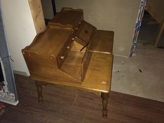 Antique Furniture And Sewing Machine Table