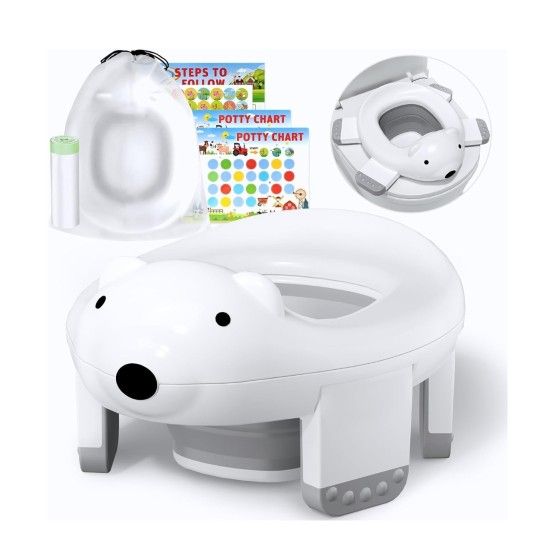 2 In 1 Portable Travel Potty Seat for Toddlers with Safety Locks