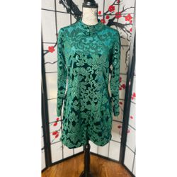 Stunning Women Emerald Green Velvet Cocktail Dress