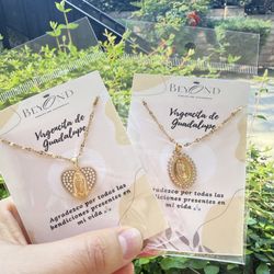 Necklace Virgen Mary Stainless Steel/gold Plated 